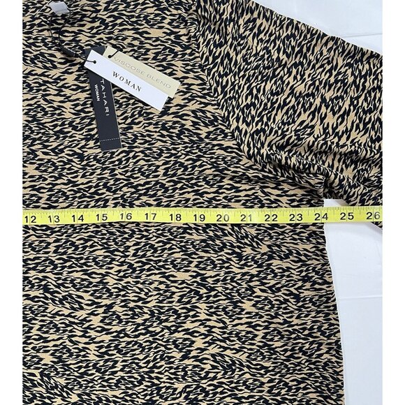 T Tahari Women's Top Size 2X/TTG long sleeves Stretch Brown/Black 3/4 Sleeve NWT - Picture 6 of 8